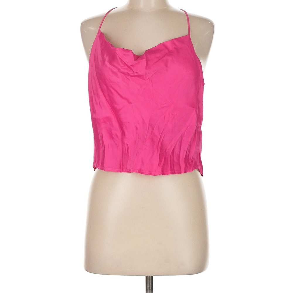 Zara Hot Pink Satin Top